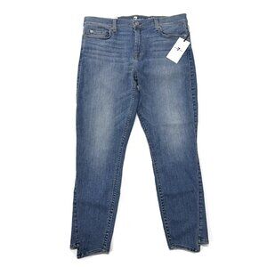 7 for all Mankind‎ Gwenevere Blue High Rise Ankle Skinny Jeans Womens 32 New NWT